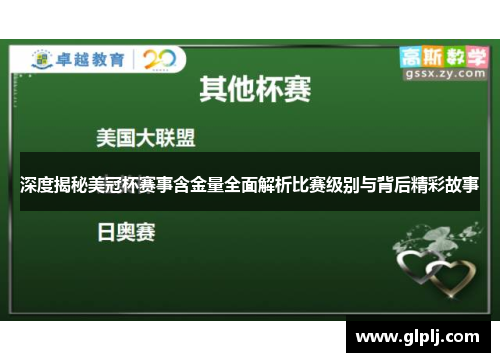深度揭秘美冠杯赛事含金量全面解析比赛级别与背后精彩故事